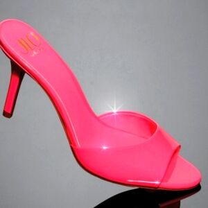 DSW JLO Neon Pink Open-Toe Mule Sandal